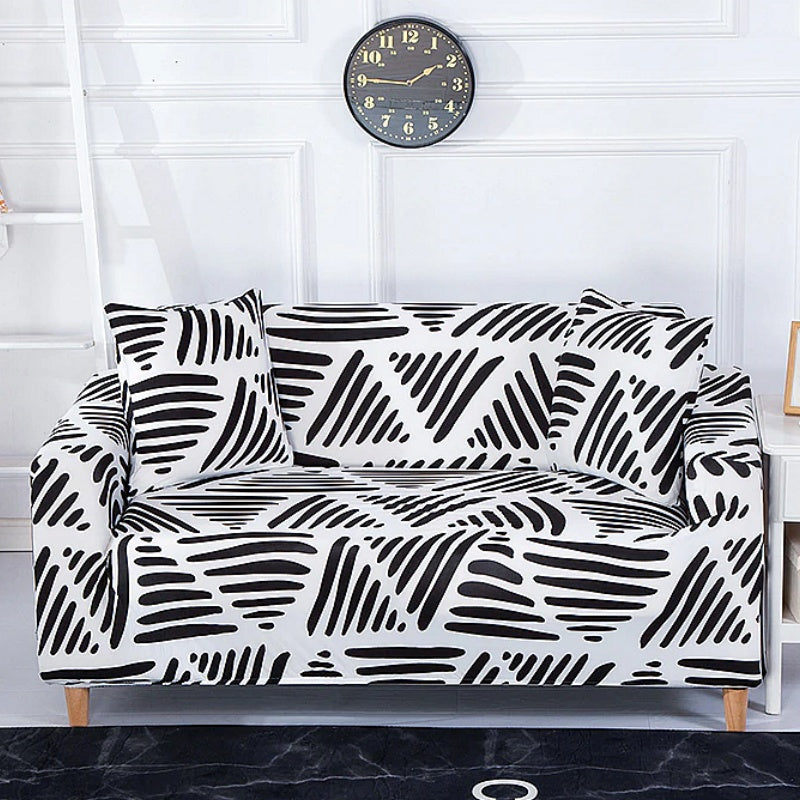 black-white-striped-triangle-sofa-couch-cover